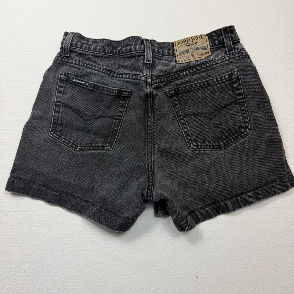 Vintage Jordache High Waisted Black Shorts Women 9/10 Retro 90s Mom Denim Jorts